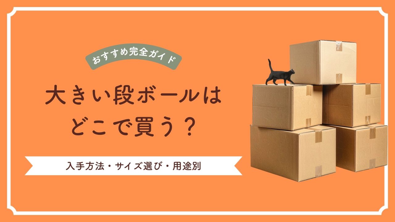 大きいダンボールはどこで買う？