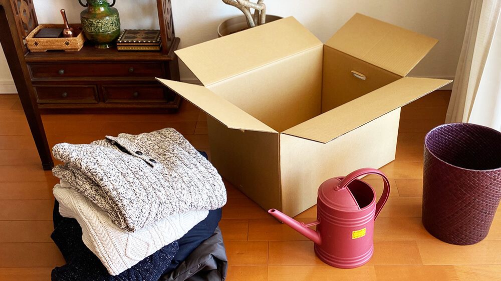 FD04g 140サイズダンボール引っ越し　手穴あり　段ボール