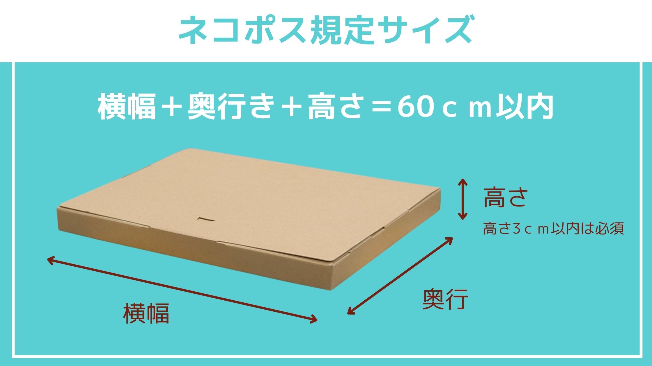 ネコポスのサイズ規格図