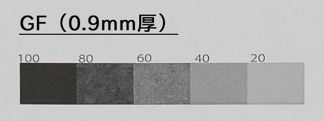 ダンボール GF（0.9mm厚） 網点印刷のスジ