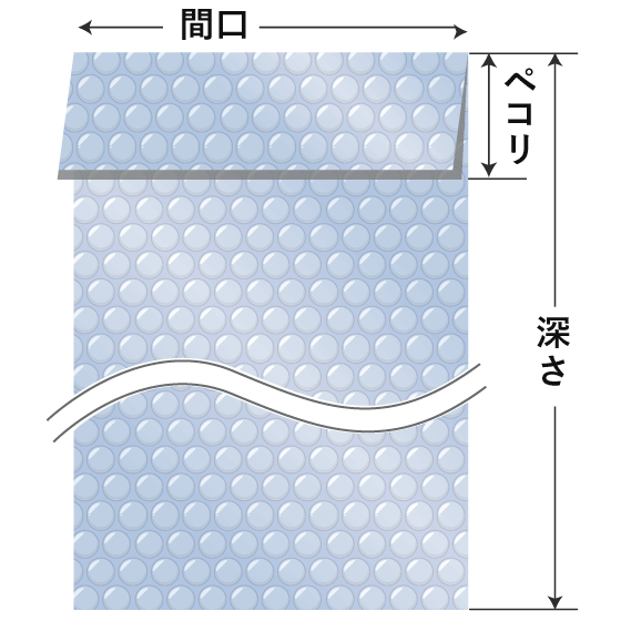 ペコリ付き袋