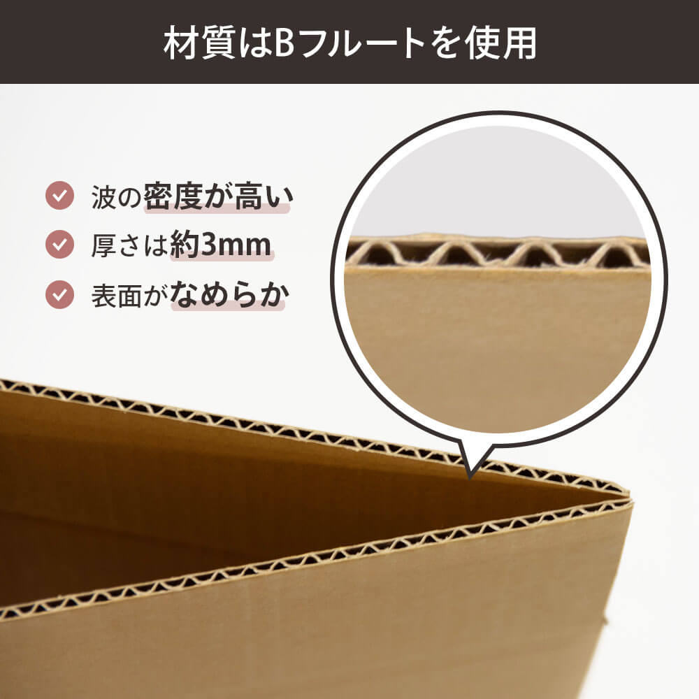 3mm厚(Bフルート)を採用